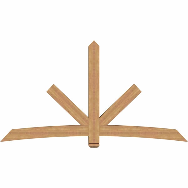 Ekena Millwork Alberta Smooth Timber Gable Bracket, Western Red Cedar, 96"W x 52"H x 5 1/2"D x 5 1/2"F, 13/12 Pitch GBW096X52X0606ALB00SWR - main